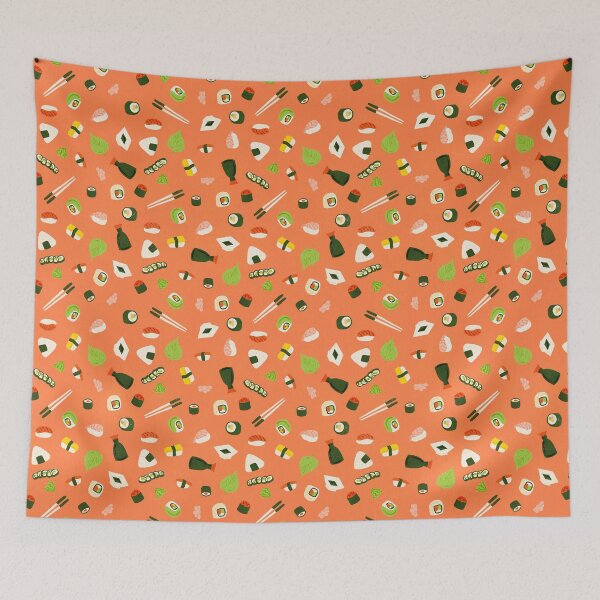 Item preview, Sushi Pattern Coral designed and sold by oliviakailani.