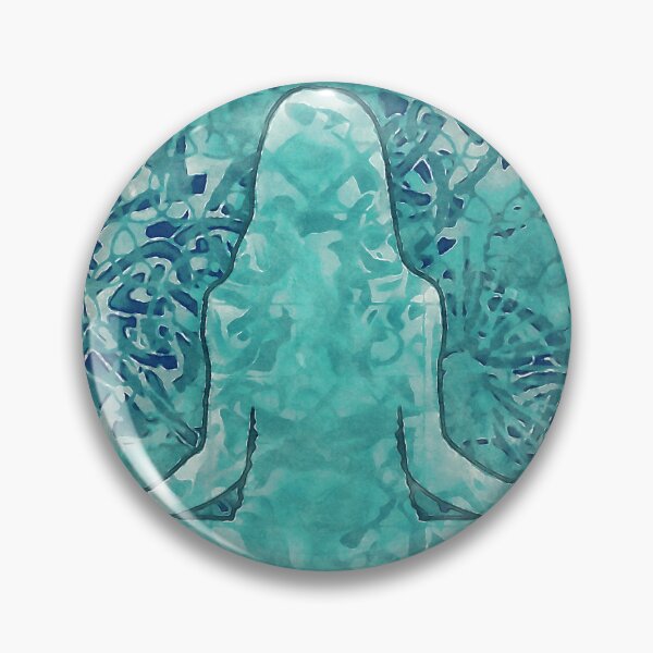 Item preview, Green and aqua blue, yoga pose print designed and sold by BJG1966.