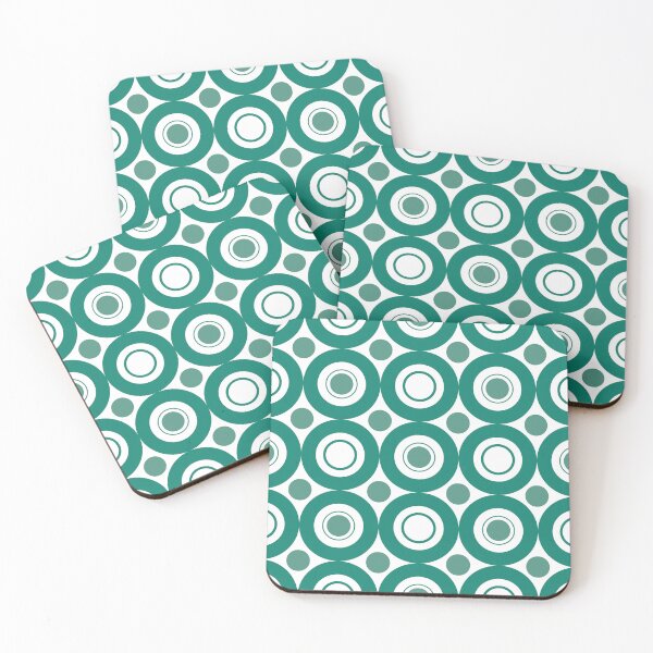 Item preview, Emerald Green Geometric Circles and Spots Pattern designed and sold by CJAura by Claire Jane Johnson.
