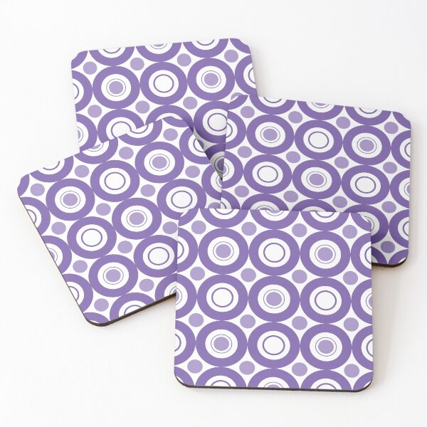 Item preview, Very Peri Purple Geometric Circles and Spots Pattern designed and sold by CJAura by Claire Jane Johnson.