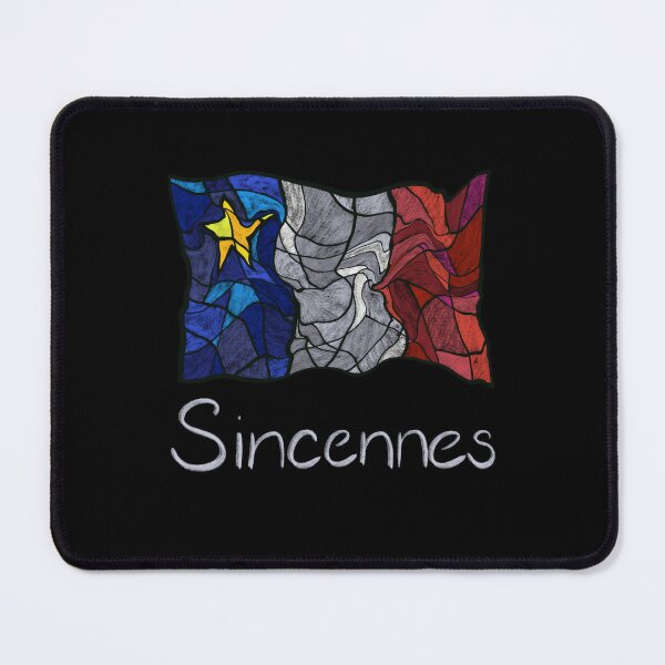 Item preview, Acadian Flag pastel liquid mosaic Sincennes - Drapeau acadien mosaïque liquide pastel vitrail Sincennes designed and sold by ColoursOfFrance.