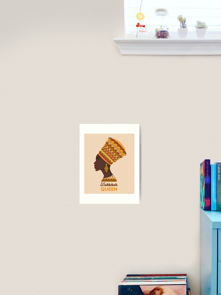 Thumbnail 1 of 3, Art Print, Warrior Queen Afro Women designed and sold by ehsmgup.