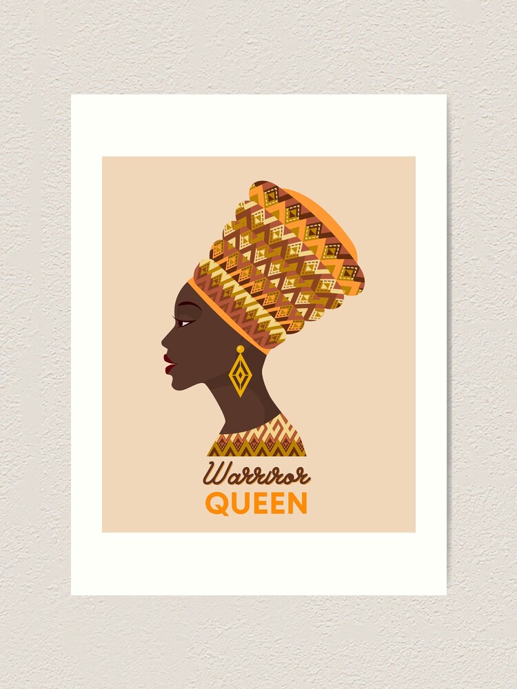 Thumbnail 2 of 3, Art Print, Warrior Queen Afro Women designed and sold by ehsmgup.