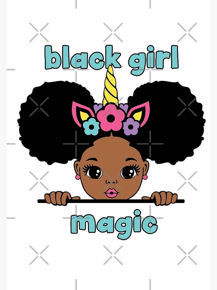 "BLACK GIRL MAGIC UNICORN" Poster For Sale By DiscoVibes | Redbubble