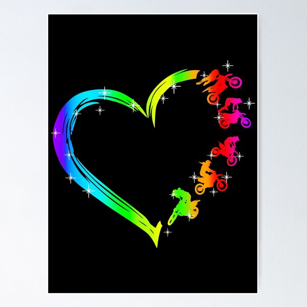 Item preview, Gradient Heart Motocross designed and sold by Anderson456.