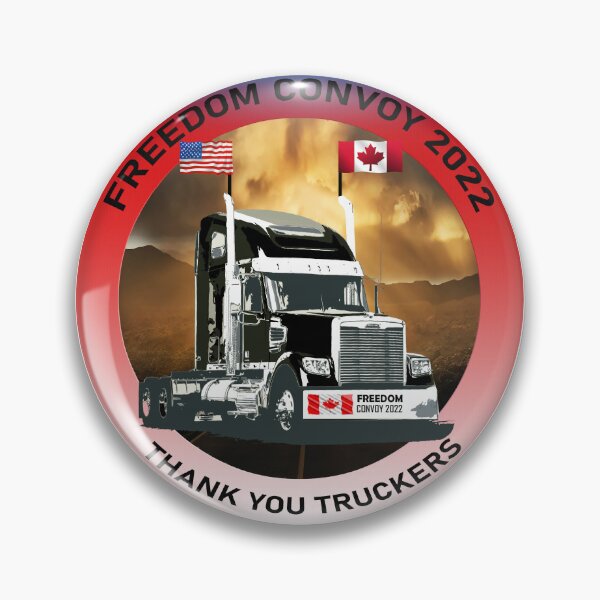 Item preview, Freedom Convoy 2022, Thank you Truckers, Support Truckers, Canada Flag, USA Flag designed and sold by RoyalSunGate.