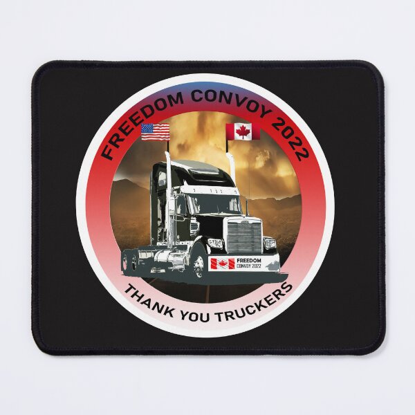 Item preview, Freedom Convoy 2022, Thank you Truckers, Support Truckers, Canada Flag, USA Flag designed and sold by RoyalSunGate.