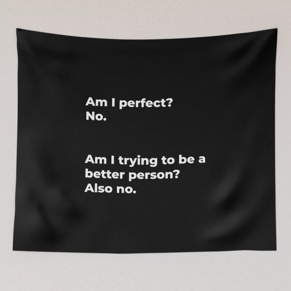 Item preview, Am I Perfect? No. Am I Trying To Be A Better Person? Also no. designed and sold by Express YRSLF.