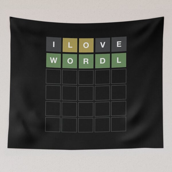 Item preview, I Love Wordl - Wordle Grid Design Classic designed and sold by deettanickol.