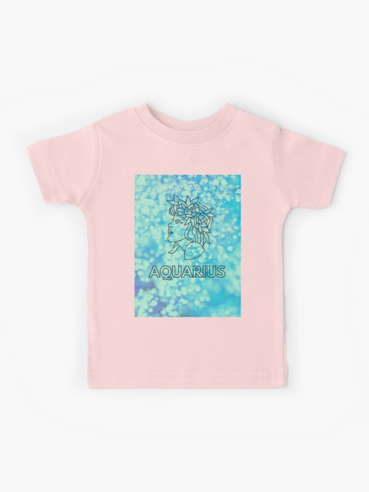 Aquarius Aqua Zodiac Fantasy Design Horoscope Design Kids T-Shirt