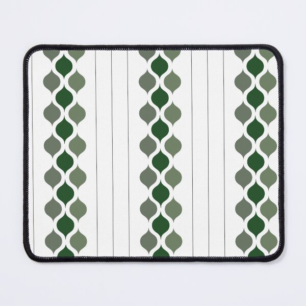 Item preview, Forest Green Pinstripe with Tear Drop Shapes Pattern designed and sold by CJAura by Claire Jane Johnson.