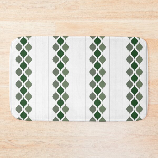 Item preview, Forest Green Pinstripe with Tear Drop Shapes Pattern designed and sold by CJAura by Claire Jane Johnson.