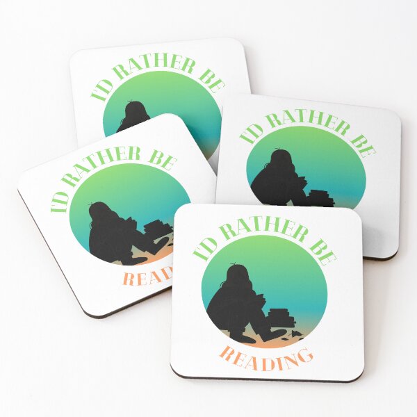 Item preview, Id Rather Be Reading Green, Blue, and Orange Gradient designed and sold by quinellie.