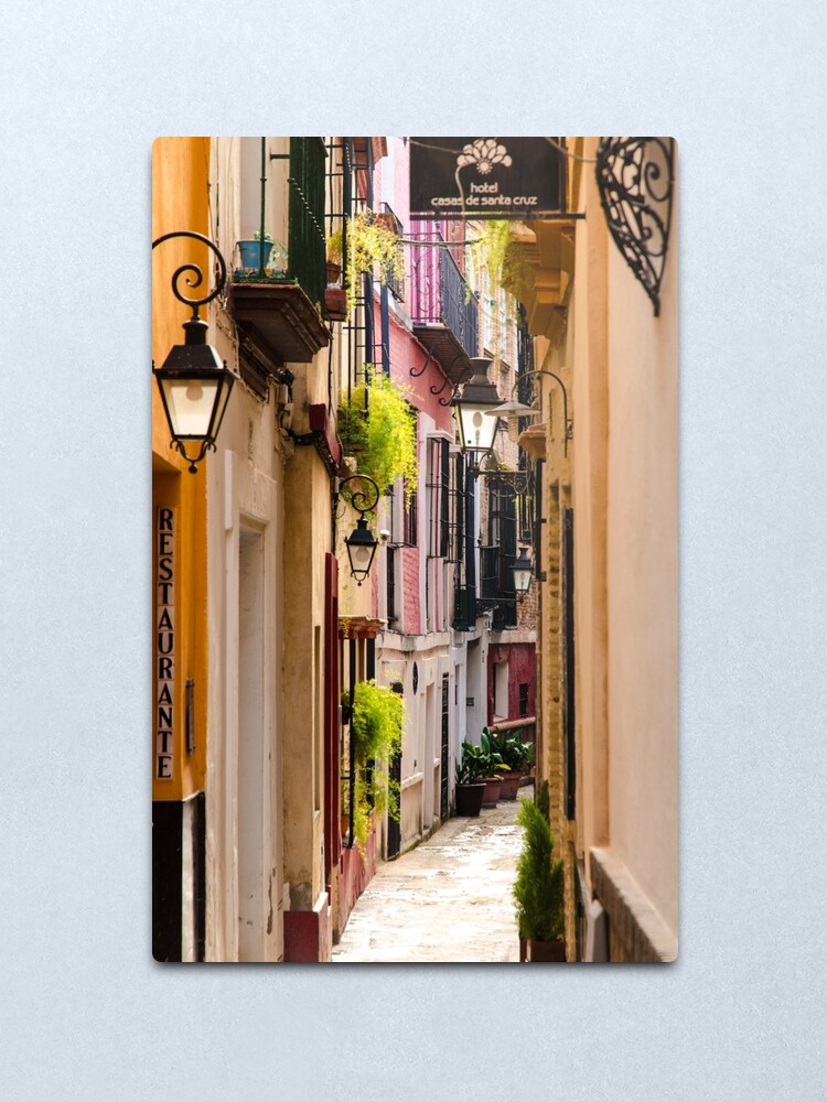 Alternate view of Streets of Seville Metal Print