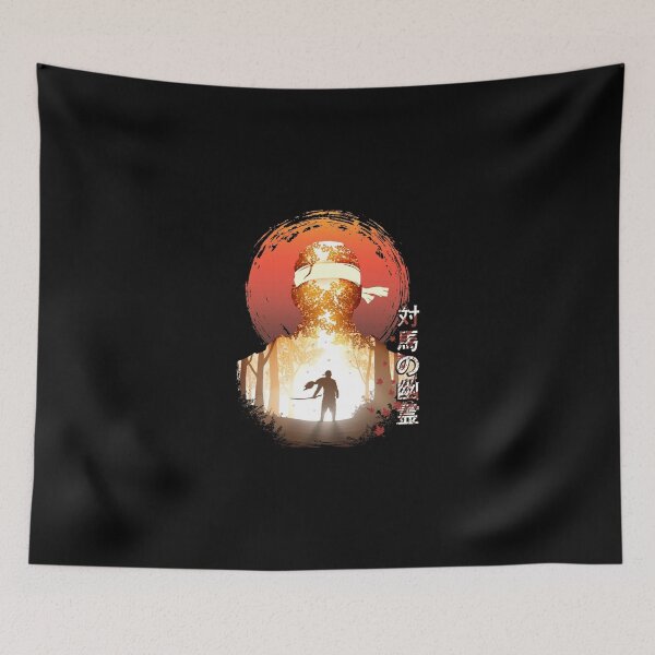 Item preview, Tsushima Warrior Throw Blanket designed and sold by LidiagRinaldi.