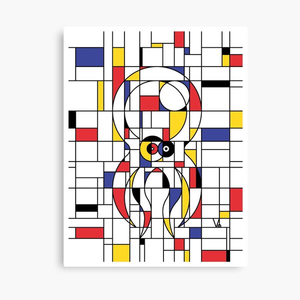 Octopiet Mondrian Impression sur toile