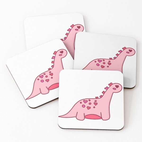 Item preview, Pink Dinosaur with Hearts designed and sold by ollynbobby.