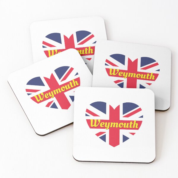Item preview, Weymouth Dorset England UK British Union Flag Heart (White) designed and sold by DPattonPD.