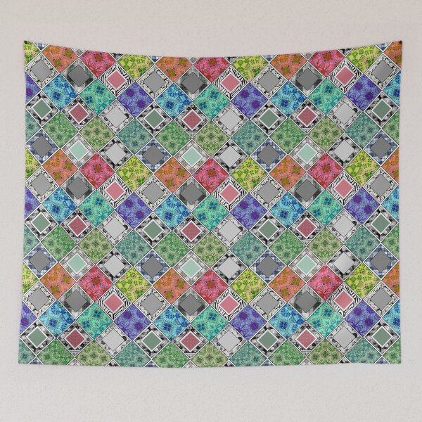 Item preview, Multicolored  rustic  patchwork  patchwork  designed and sold by fuzzyfox.