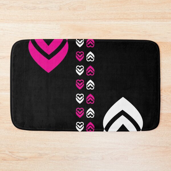 Item preview, Coupled Hearts in Pink 'n White, 2 Rows on Black designed and sold by CoffeeWires.