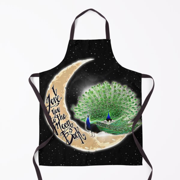 Artikelvorschau, Liebe dich bis zum Mond und zurück Peacock Black Galaxy entworfen und verkauft von MobertsonArt.