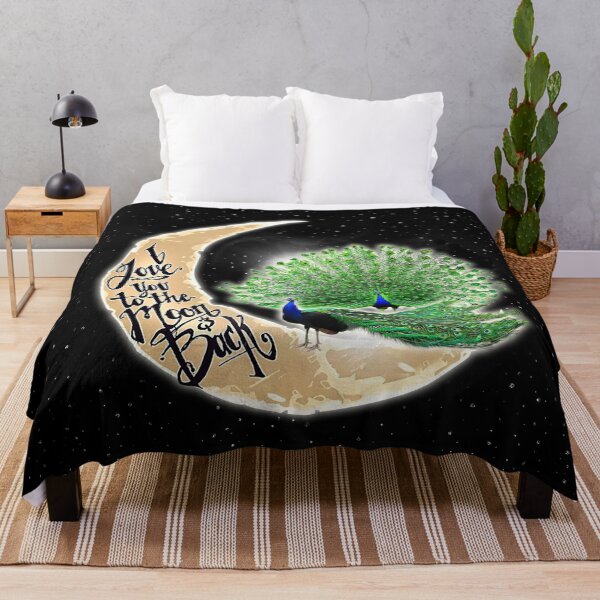 Item preview, Love You To The Moon And Back Peacock Black Galaxy designed and sold by MobertsonArt.