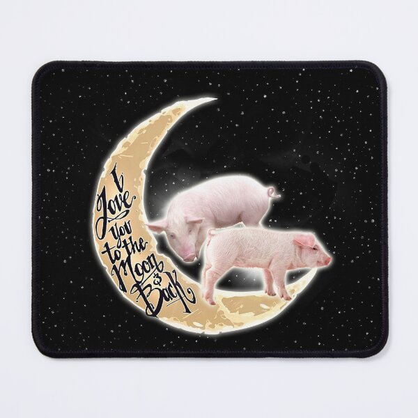 Item preview, Love You To The Moon And Back Pig Black Galaxy designed and sold by MobertsonArt.