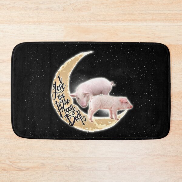 Item preview, Love You To The Moon And Back Pig Black Galaxy designed and sold by MobertsonArt.