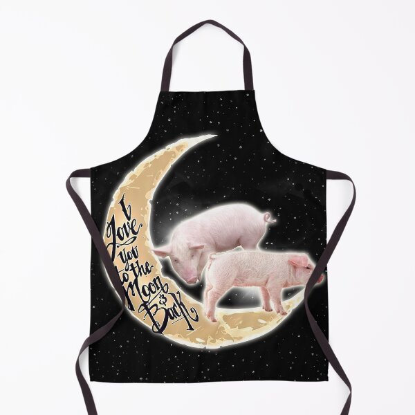 Item preview, Love You To The Moon And Back Pig Black Galaxy designed and sold by MobertsonArt.
