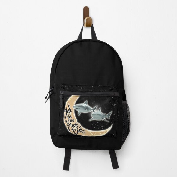 Item preview, Love You To The Moon And Back Shark Black Galaxy designed and sold by MobertsonArt.