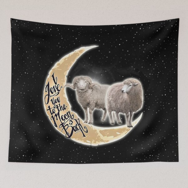 Item preview, Love You To The Moon And Back Sheep Black Galaxy designed and sold by MobertsonArt.