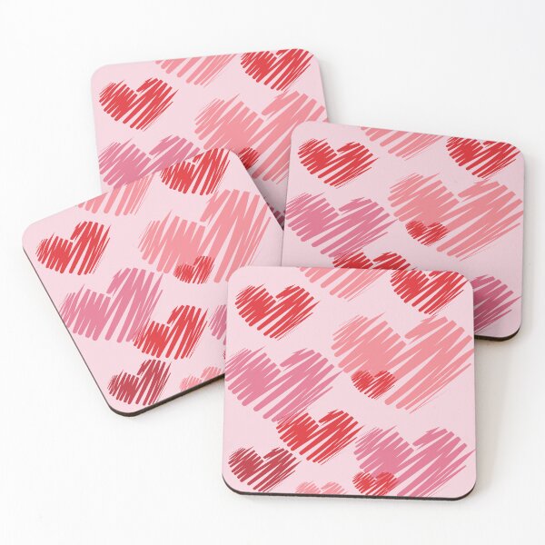 Item preview, Hearts in Bunches, Pink Background designed and sold by CoffeeWires.