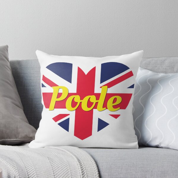 Item preview, Poole Dorset Inglaterra Reino Unido Bandera de la Unión Británica Corazón (Blanco) designed and sold by DPattonPD.