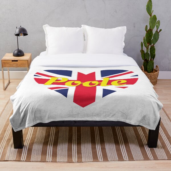 Artikelvorschau, Poole Dorset England UK British Union Flag Herz (weiß) entworfen und verkauft von DPattonPD.