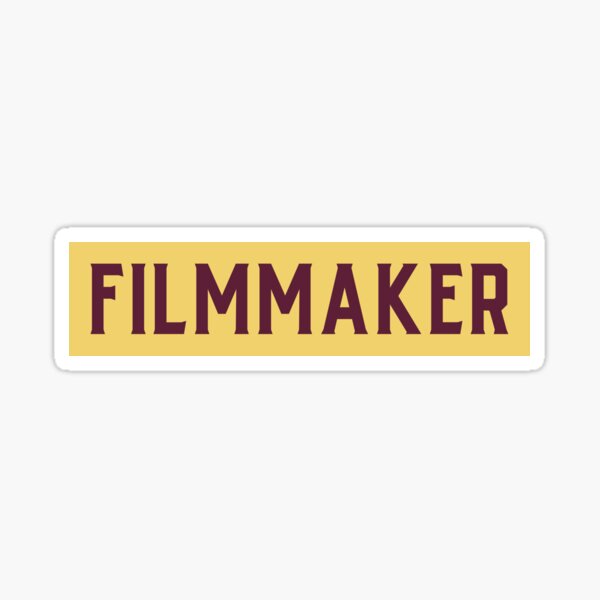"Filmmaker" Sticker by DiversePrints Redbubble