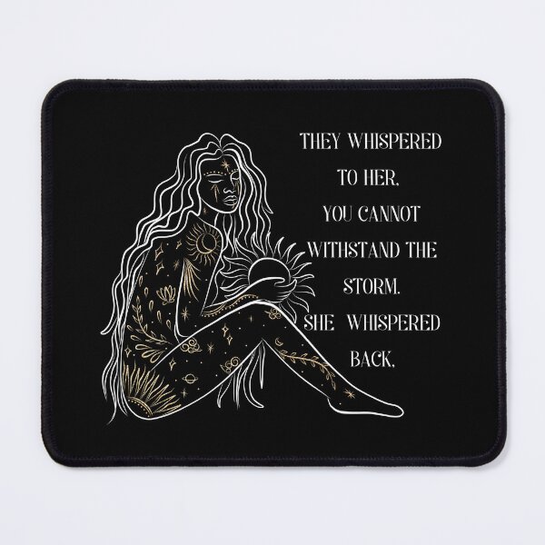 Item preview, I am the storm, Encouraging Gifts for Her With an Inspiring Quote About Life With A Beautiful Flower Girl designed and sold by Auntieck.