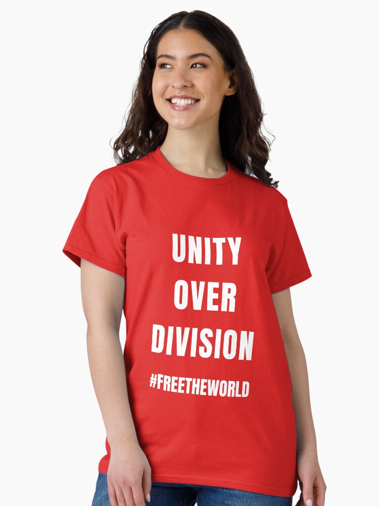 Thumbnail 2 of 7, Classic T-Shirt, Unity Over Division designed and sold by free-the-world.
