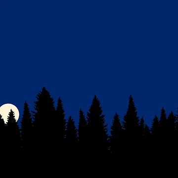 Artwork thumbnail, Moon Rising Forest by PSteinDesign
