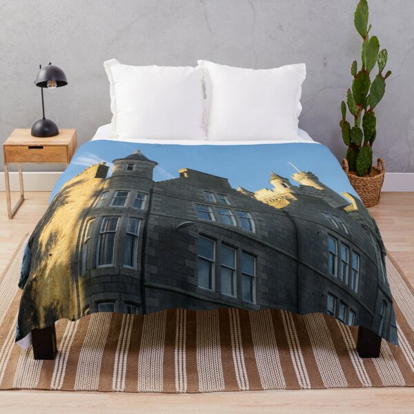Item preview, Silver City Architecture - Castlegate Citadel in Aberdeen Highlighted by the Morning Sunshine designed and sold by Georgia Mizuleva.