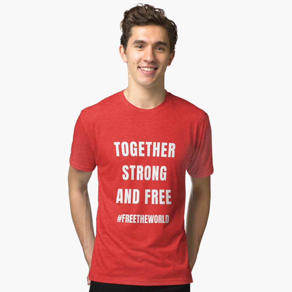 Item preview, Tri-blend T-Shirt designed and sold by free-the-world.