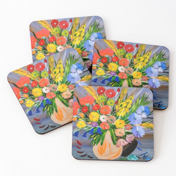 Item preview, Some mixed carnations flowers in vase designed and sold by kkartwork.