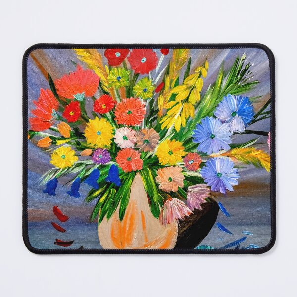 Item preview, Some mixed carnations flowers in vase designed and sold by kkartwork.