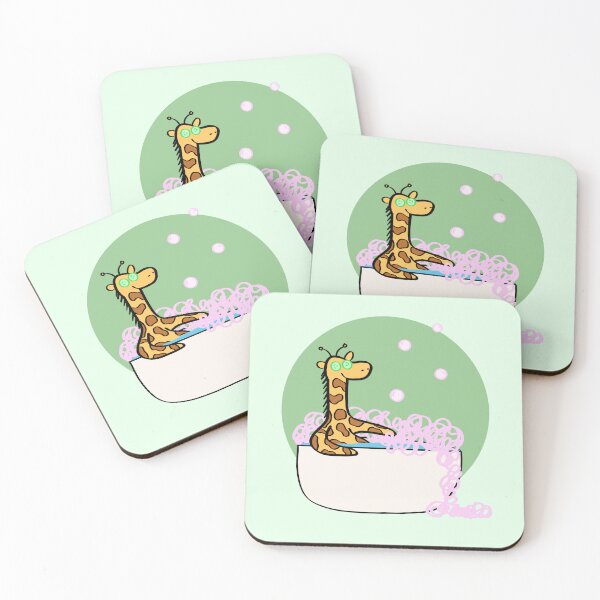 Item preview, Giraffe in the Bath designed and sold by Roanasaurus.