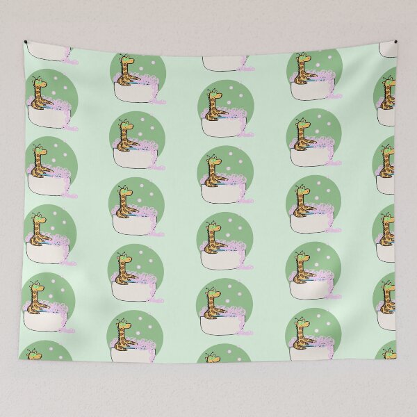 Item preview, Giraffe in the Bath designed and sold by Roanasaurus.