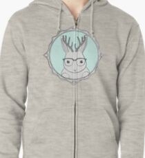 Hipster Minty Jackalope Kapuzenjacke