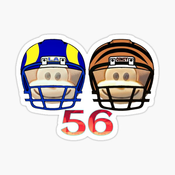 Los Angeles Football Yellow Blue Orange Los Angeles Rams NFL Apparel Super  Bowl LVI Sticker for Sale by DANIELLYNCH