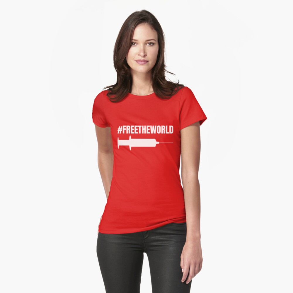 Item preview, Fitted T-Shirt designed and sold by free-the-world.