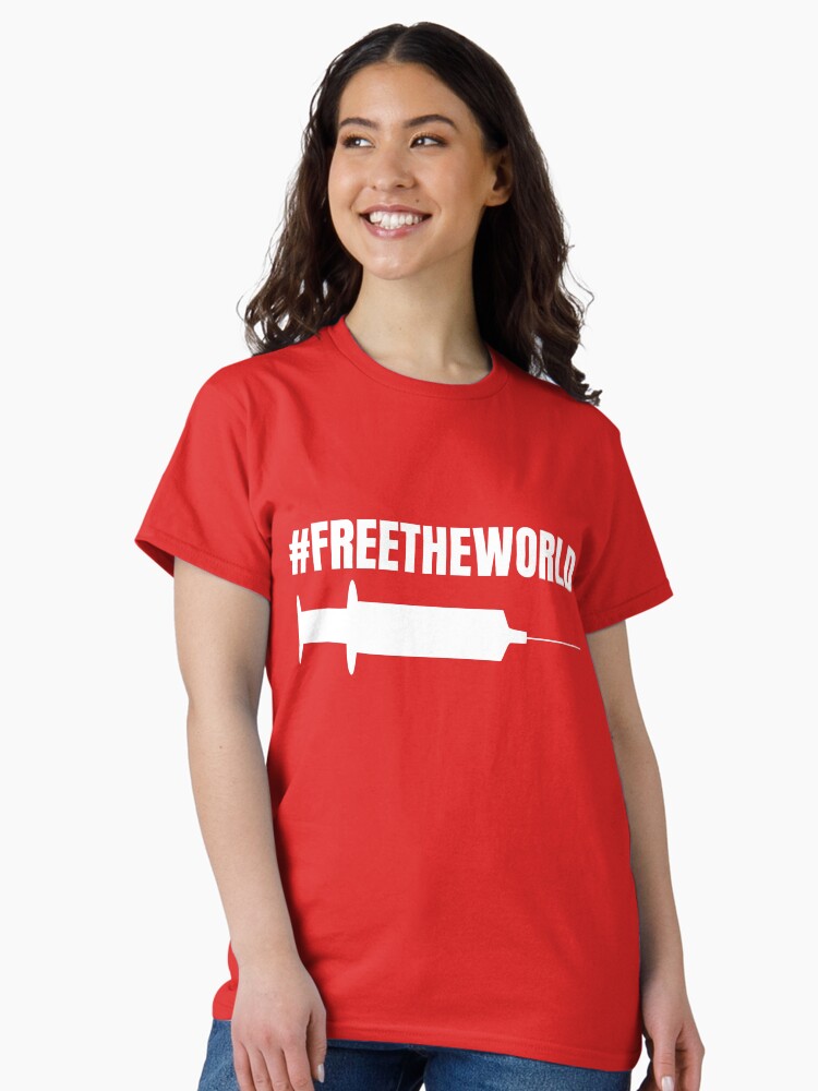 Thumbnail 1 of 7, Classic T-Shirt, #FreeTheWorld designed and sold by free-the-world.