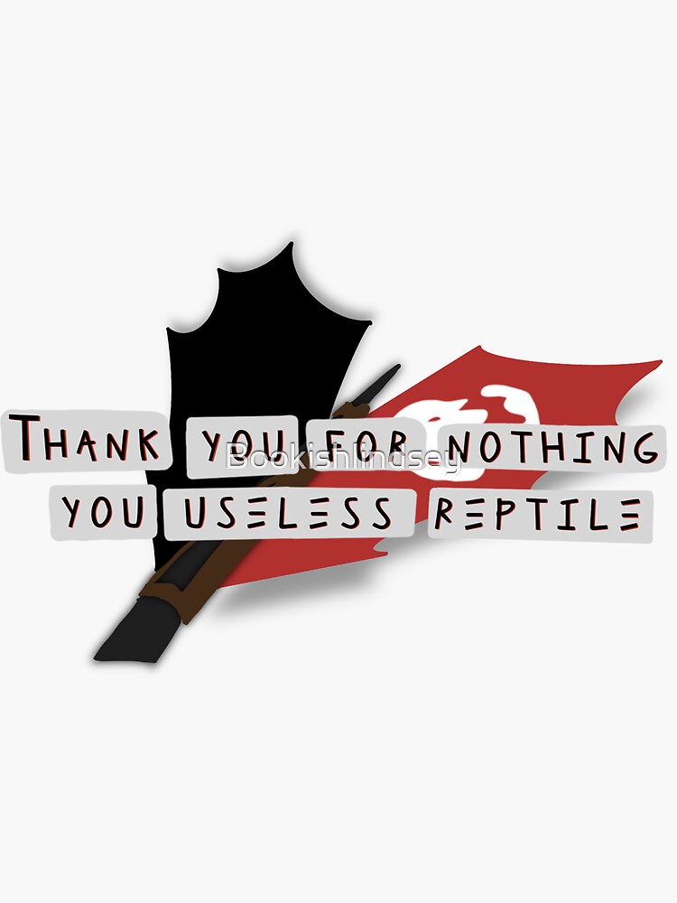 Thumbnail 3 of 3, Sticker, Useless Reptile designed and sold by Bookishlindsey.