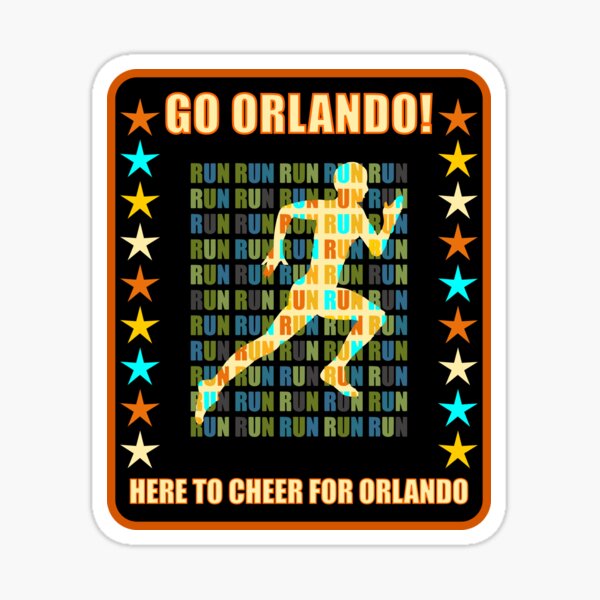 "Go Orlando Runner Support Fan Here to Cheer Favorite Athlete" Sticker
